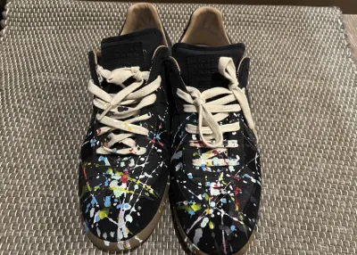EM Sneakers Maison Margiela Black Paint Replica Sneakers review Lewis Newman 00