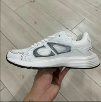 EM Sneakers Dior B30 White Mesh Silver-Tone Metallic Calfskin  review 0