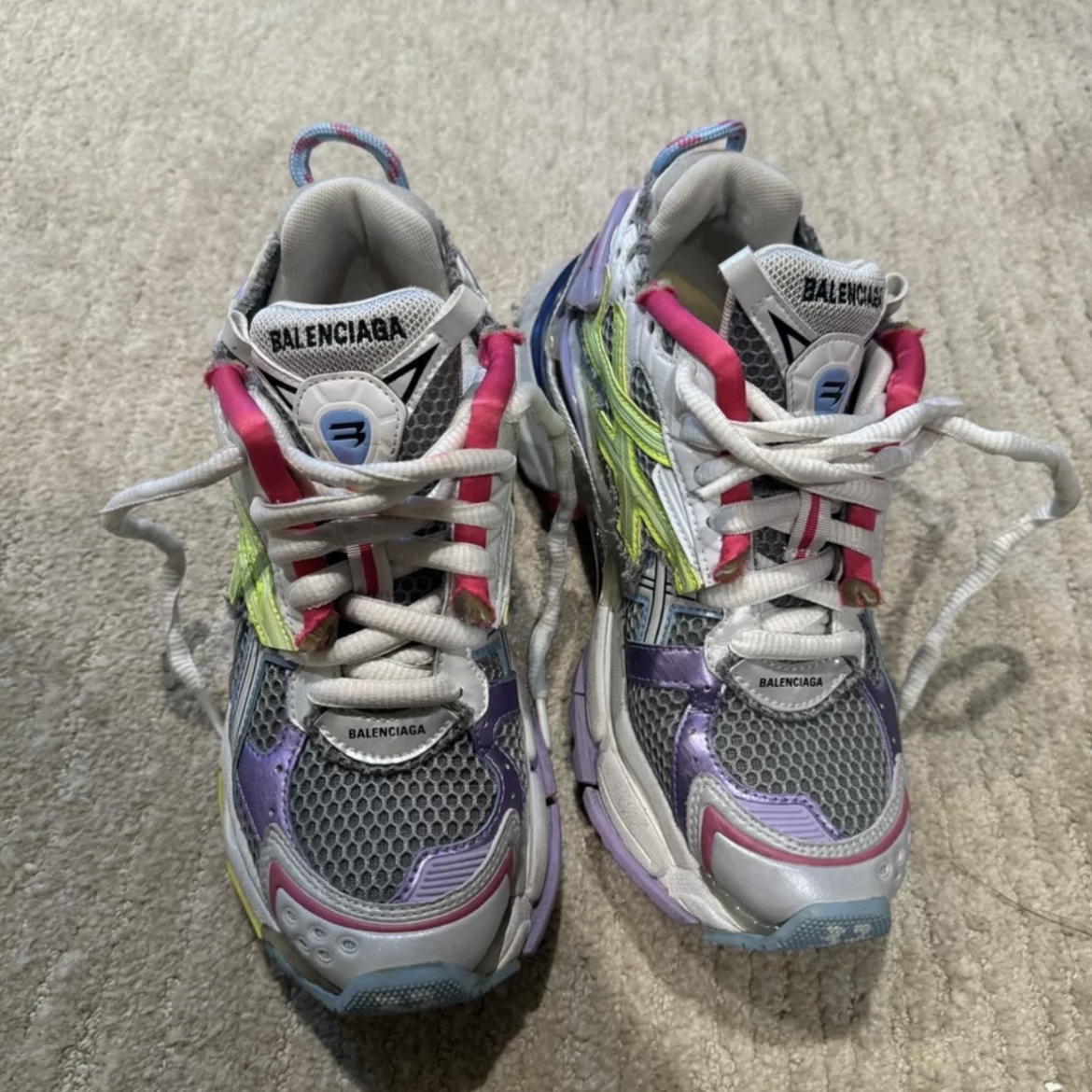 EM Sneakers Balenciaga Runner Yellow Purple review 0