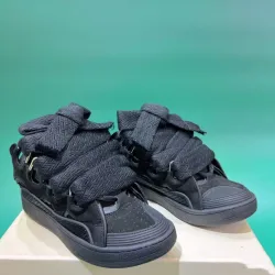 EM Sneakers Lanvin Leather Curb Black Black review Amiyah Nicole