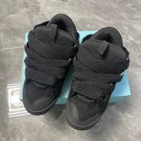 EM Sneakers Lanvin Leather Curb Black Black review 0