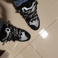 EM Sneakers Lanvin Leather Curb Black Grey review 0