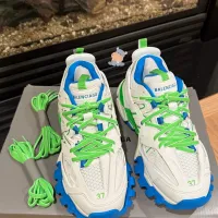 EM Sneakers  Balenciaga Track Sneaker Green White and Blue (Without LED) review 0