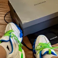 EM Sneakers  Balenciaga Track Sneaker Green White and Blue (Without LED) review 0