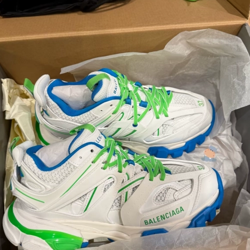 EM Sneakers  Balenciaga Track Sneaker Green White and Blue (Without LED) reviewed by