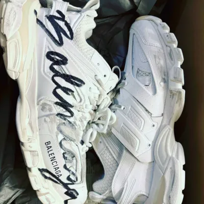 EM Sneakers  Balenciaga Track Sneaker Black Graffiti(Without LED) review Jayla Francis