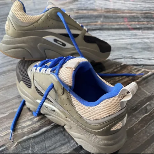 EM Sneakers Dior B22 Cream Black Olive Blue  review 