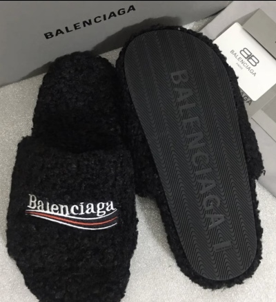 EM Sneakers Balenciaga Furry Slide Black review alexander davenport