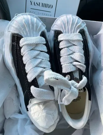 EM Sneakers Mihara Yasuhiro Blakey OG Sole Canvas Low Black No Logo NO.703 review RWGA