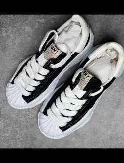 EM Sneakers Mihara Yasuhiro Blakey OG Sole Canvas Low Black No Logo NO.703 review YWEGT