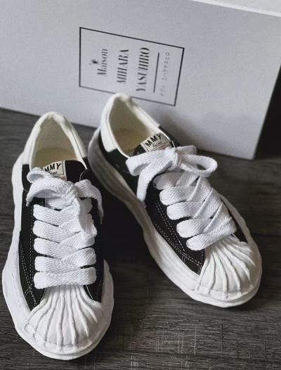 EM Sneakers Mihara Yasuhiro Blakey OG Sole Canvas Low Black No Logo NO.703 review VF