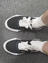 EM Sneakers Mihara Yasuhiro Baker OG Sole Canvas Low Black NO.715 review 0