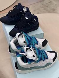 EM Sneakers Lanvin Leather Curb White Blue review 0