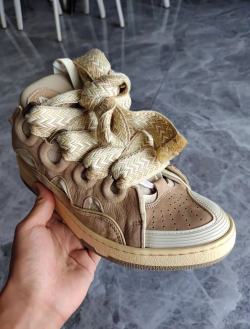 EM Sneakers Lanvin Leather Curb White Brown review Gerard Stevenson