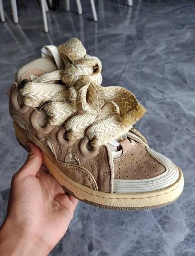 EM Sneakers Lanvin Leather Curb White Brown review Gerard Stevenson