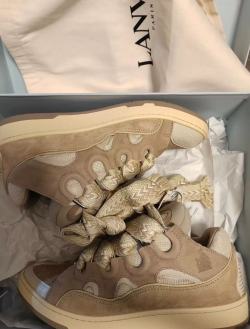 EM Sneakers Lanvin Leather Curb White Brown review Jurain Henderson