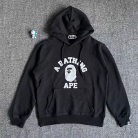 EM Sneakers BAPE College Overdye Pullover Hoodie White & Gray & Black review 0