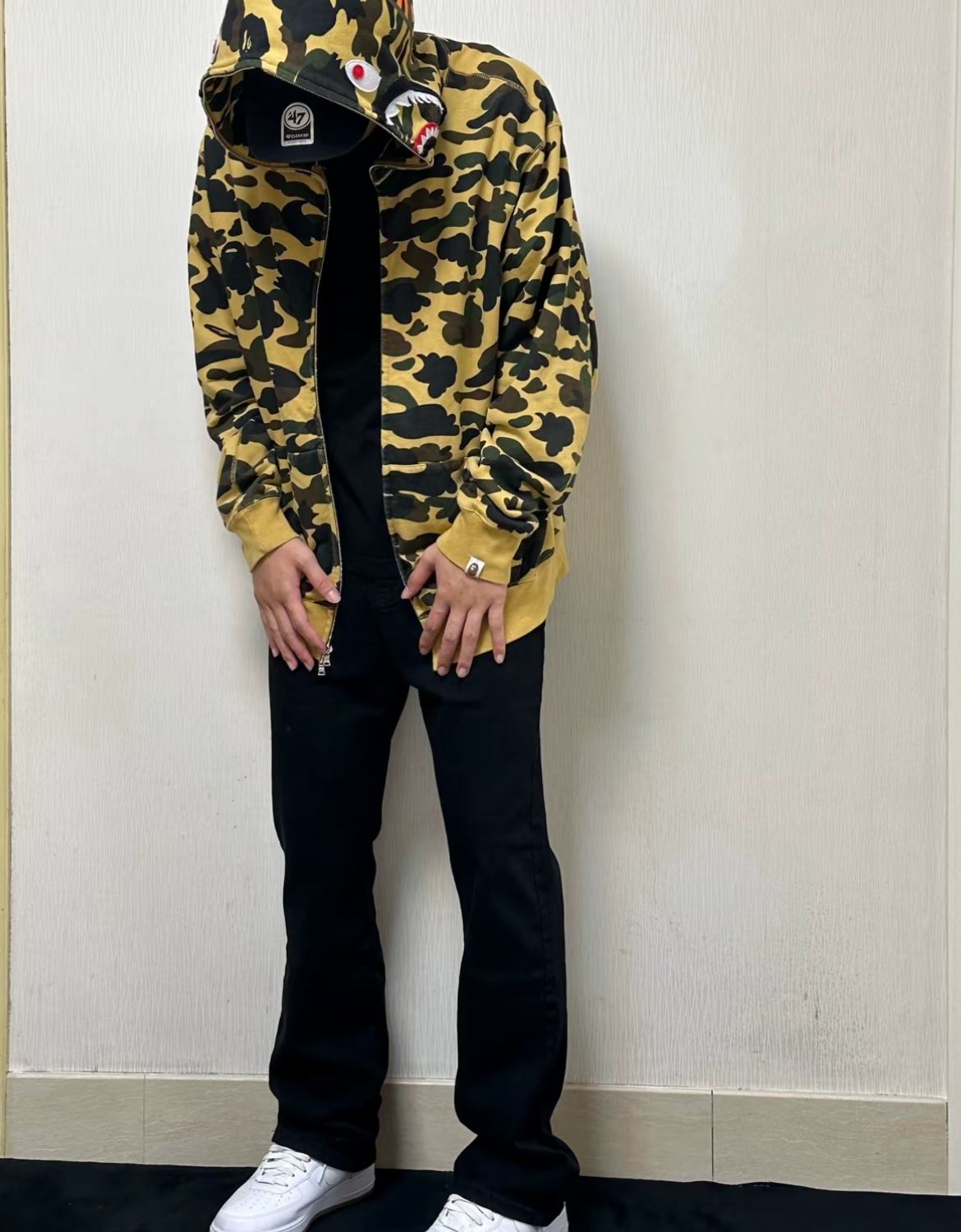 EM Sneakers BAPE 1st Camo Shark Full Zip Hoodie Yellow review 0