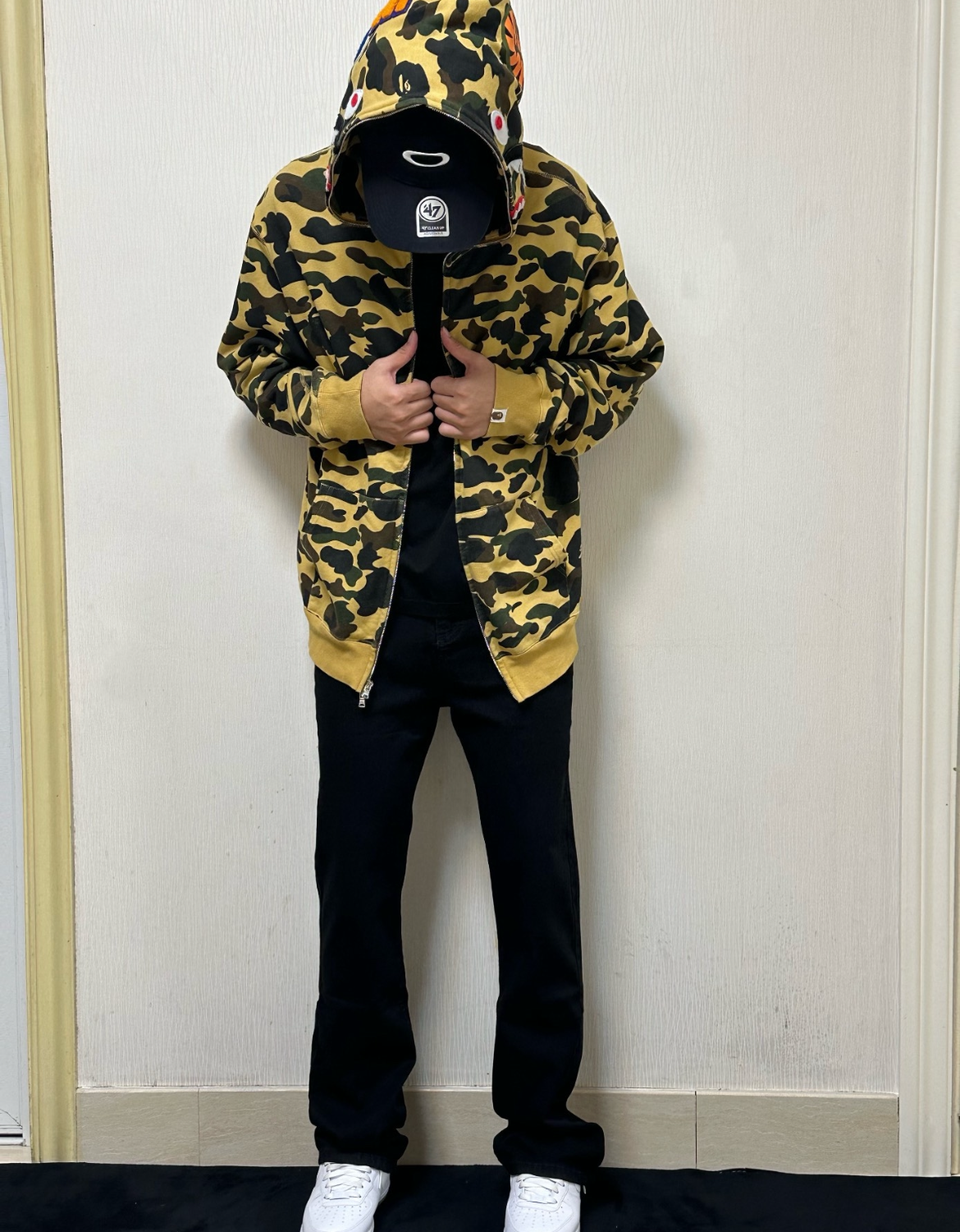 EM Sneakers BAPE 1st Camo Shark Full Zip Hoodie Yellow review 1