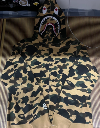 EM Sneakers BAPE 1st Camo Shark Full Zip Hoodie Yellow review 1