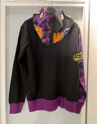 EM Sneakers BAPE Color Camo Shark Full Zip Hoodie (FW23) Purple review 2