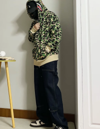 EM Sneakers BAPE ABC Camo Shark Full Zip Hoodie Blue & Pink & Green review 0