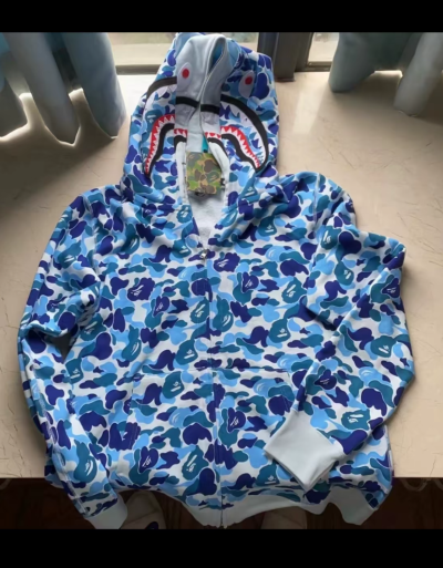 EM Sneakers BAPE ABC Camo Shark Full Zip Hoodie Blue & Pink & Green review Ryleigh Mcgee