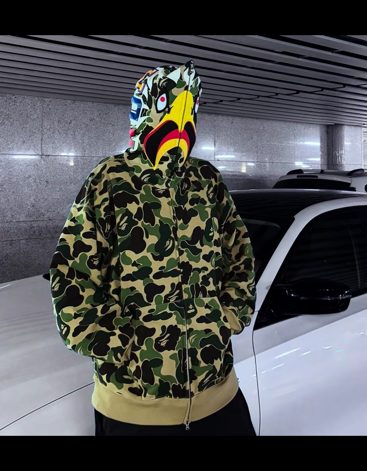 EM Sneakers BAPE ABC Camo Shark Full Zip Hoodie Blue & Pink & Green review 0