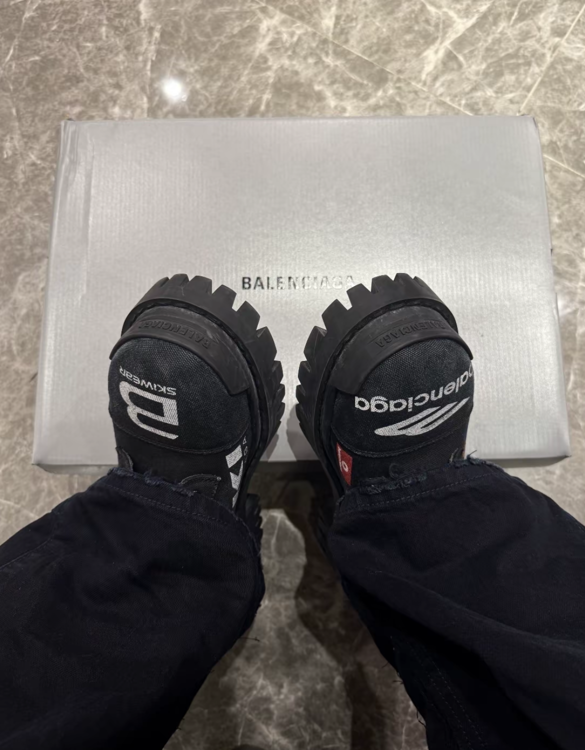 EM Sneakers Balenciaga Strike Boot Combat Co Branded Graffiti review 0