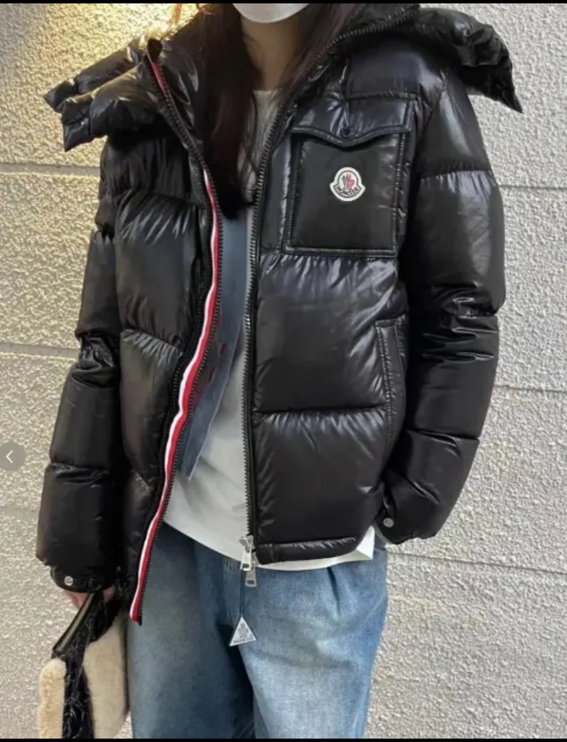 EM Sneakers Moncler Tricolor Web Down Jacket Black review 0