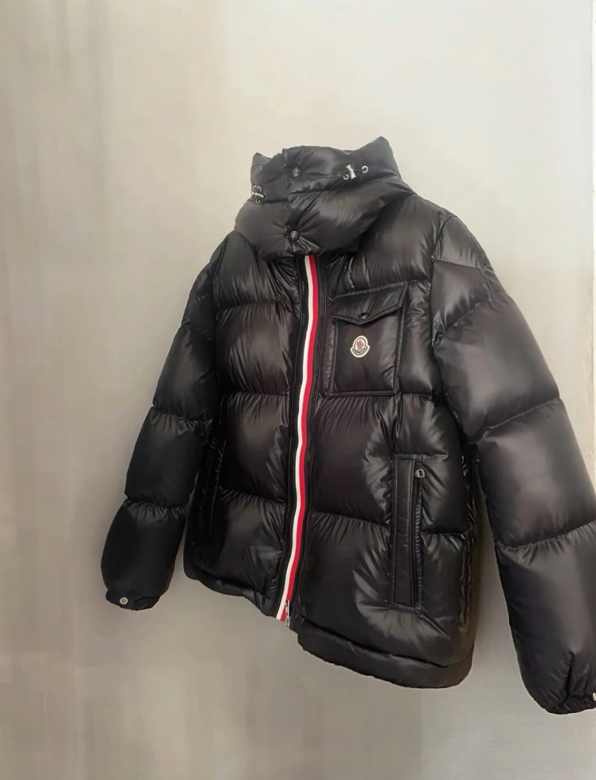 EM Sneakers Moncler Tricolor Web Down Jacket Black review 1