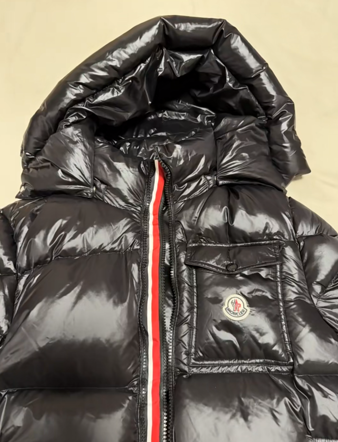 EM Sneakers Moncler Tricolor Web Down Jacket Black review 1