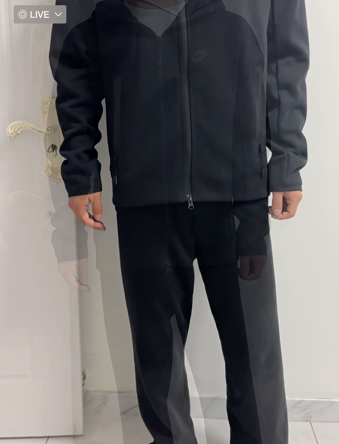 EM Sneakers Nike Sportswear Tech Fleece Full-Zip Hoodie & Joggers Set Dark Heather Black review 0