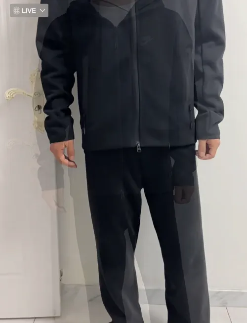 EM Sneakers Nike Sportswear Tech Fleece Full-Zip Hoodie & Joggers Set Dark Heather Black review 