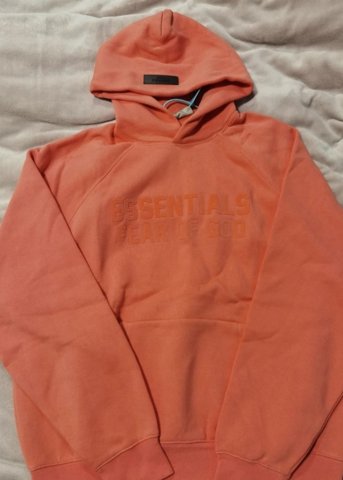 EM Sneakers Fear of God × Essentials Hoodie & Sweatpant Set -3521 White/Orange/Gray reviewed by
