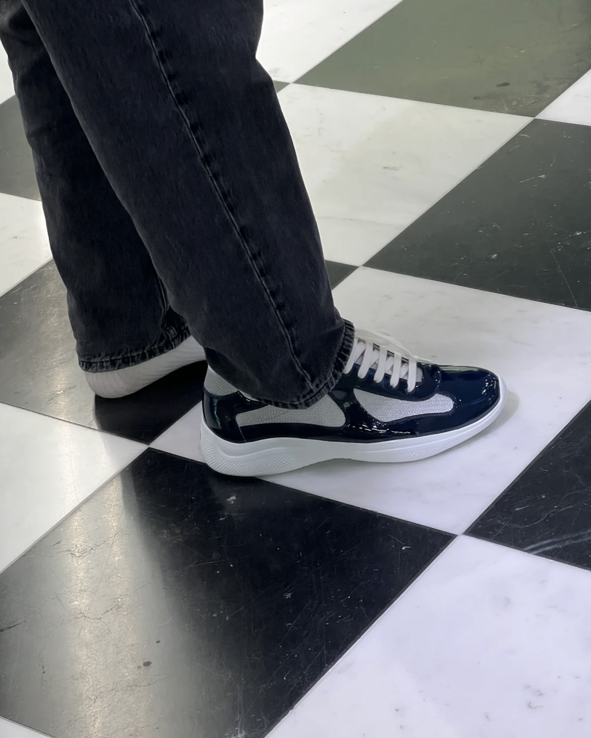 EM Sneakers Prada Americas Cup Royal Blue/Silver review 0