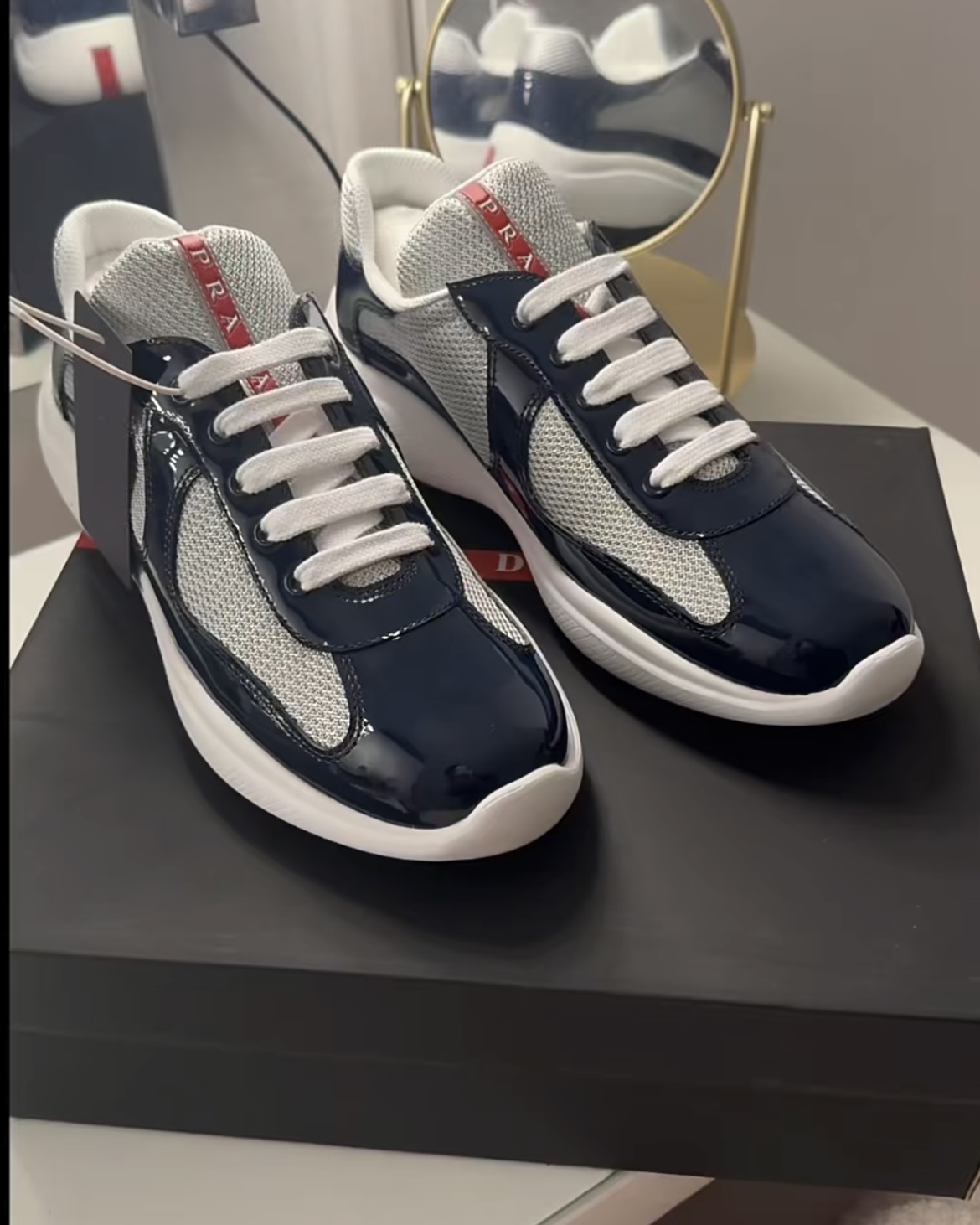EM Sneakers Prada Americas Cup Royal Blue/Silver review 0
