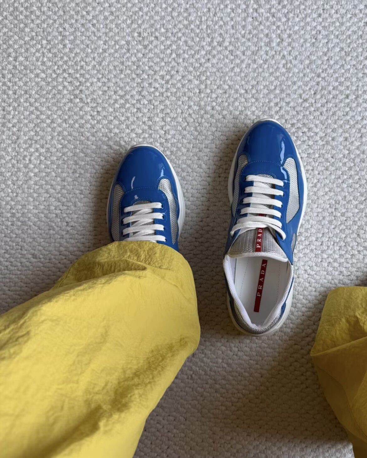 EM Sneakers Prada America's Cup Aviation Blue Silver review 1