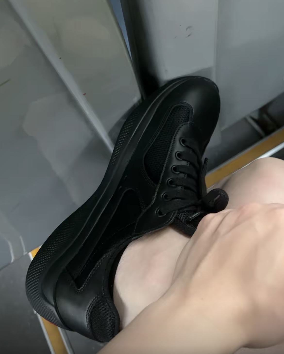 EM Sneakers Prada America's Cup Triple Black review 0
