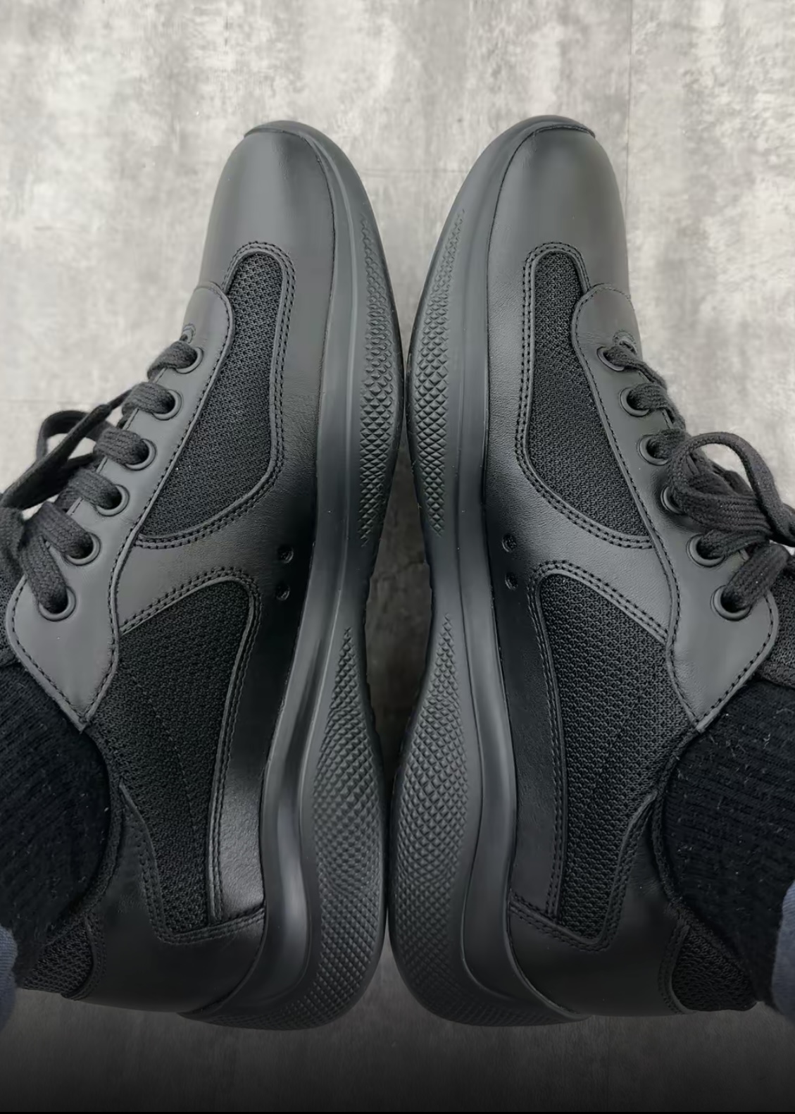EM Sneakers Prada America's Cup Triple Black review 0