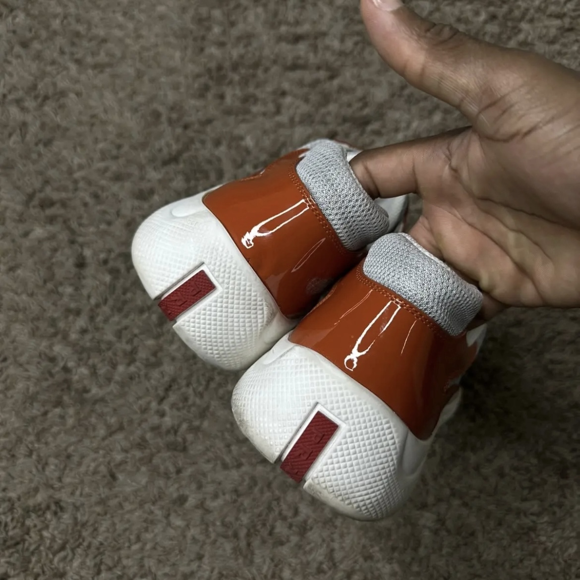 EM Sneakers Prada America's Cup Pumpkin and Silver review 2