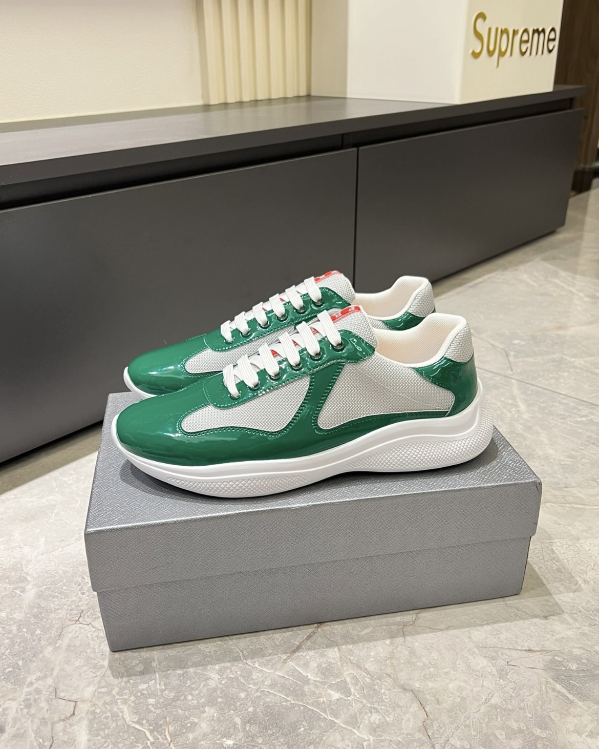 EM Sneakers Prada America's Cup Green Silver review dejuan myers 01