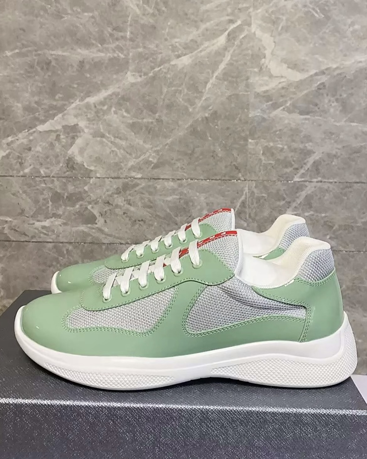 EM Sneakers Prada America's Cup Light Green review daniyah mitchell 01