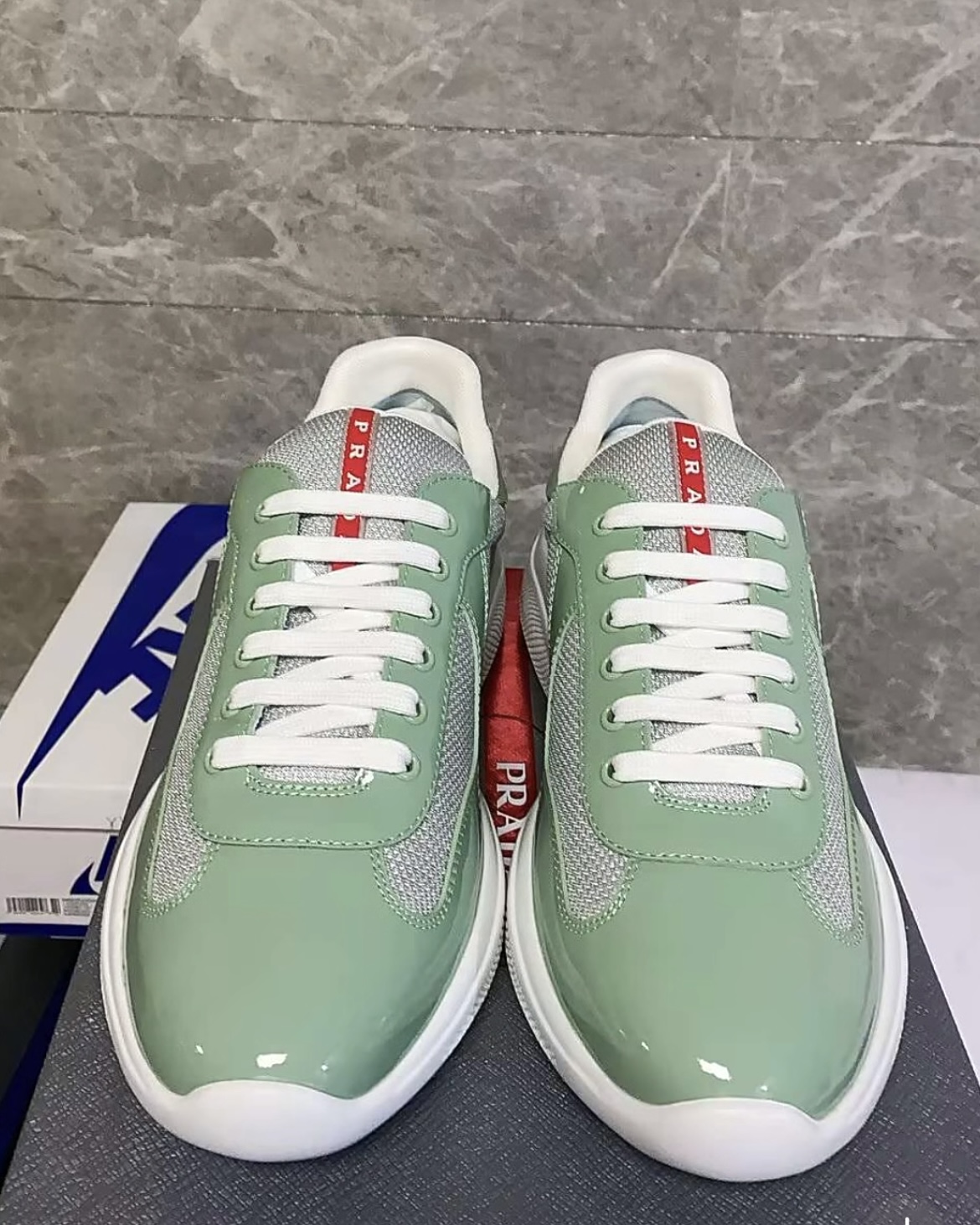EM Sneakers Prada America's Cup Light Green review daniyah mitchell 00