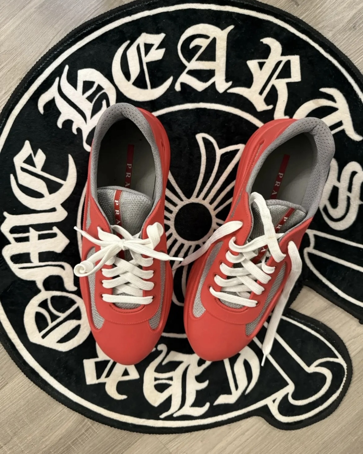 EM Sneakers Prada America's Cup Soft Rubber Red review Jahir Mateo 00