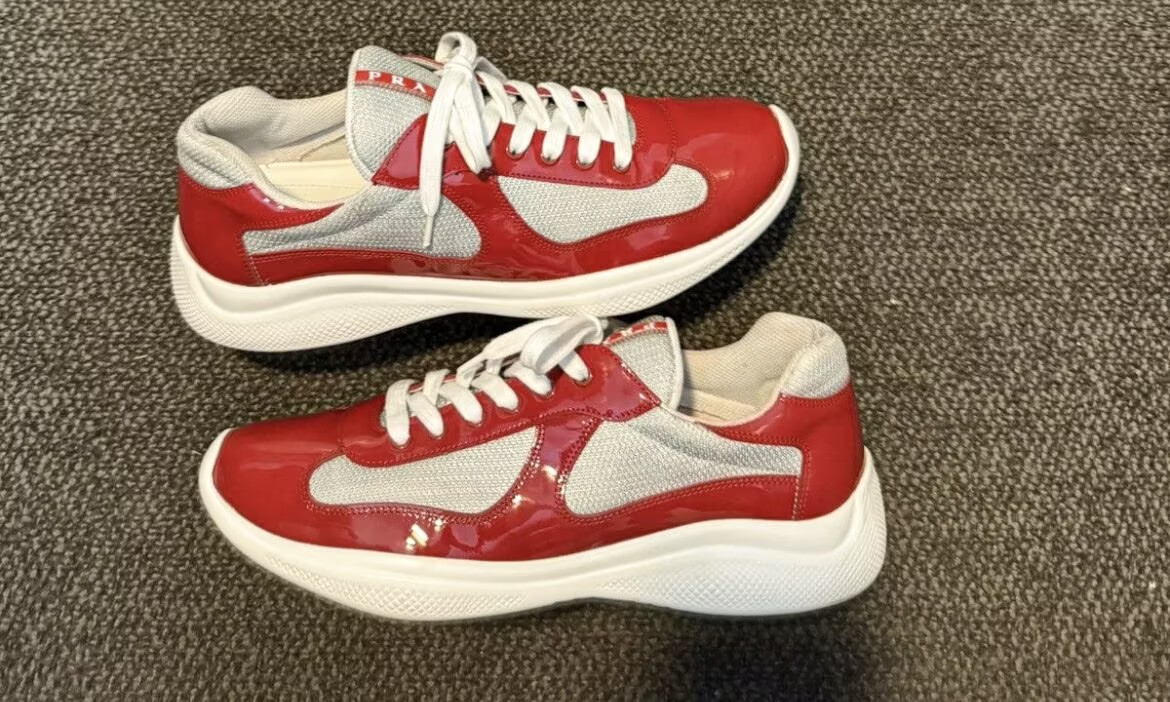 EM Sneakers Prada America's Cup Red Silver review 0
