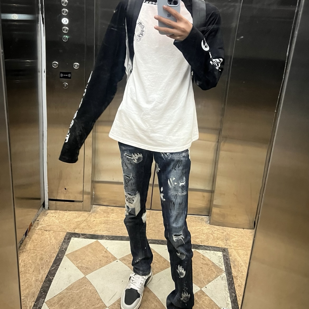 EM Sneakers Chrome Hearts Horseshoe Sanskrit Colorblock Long Sleeve review Niya Marie