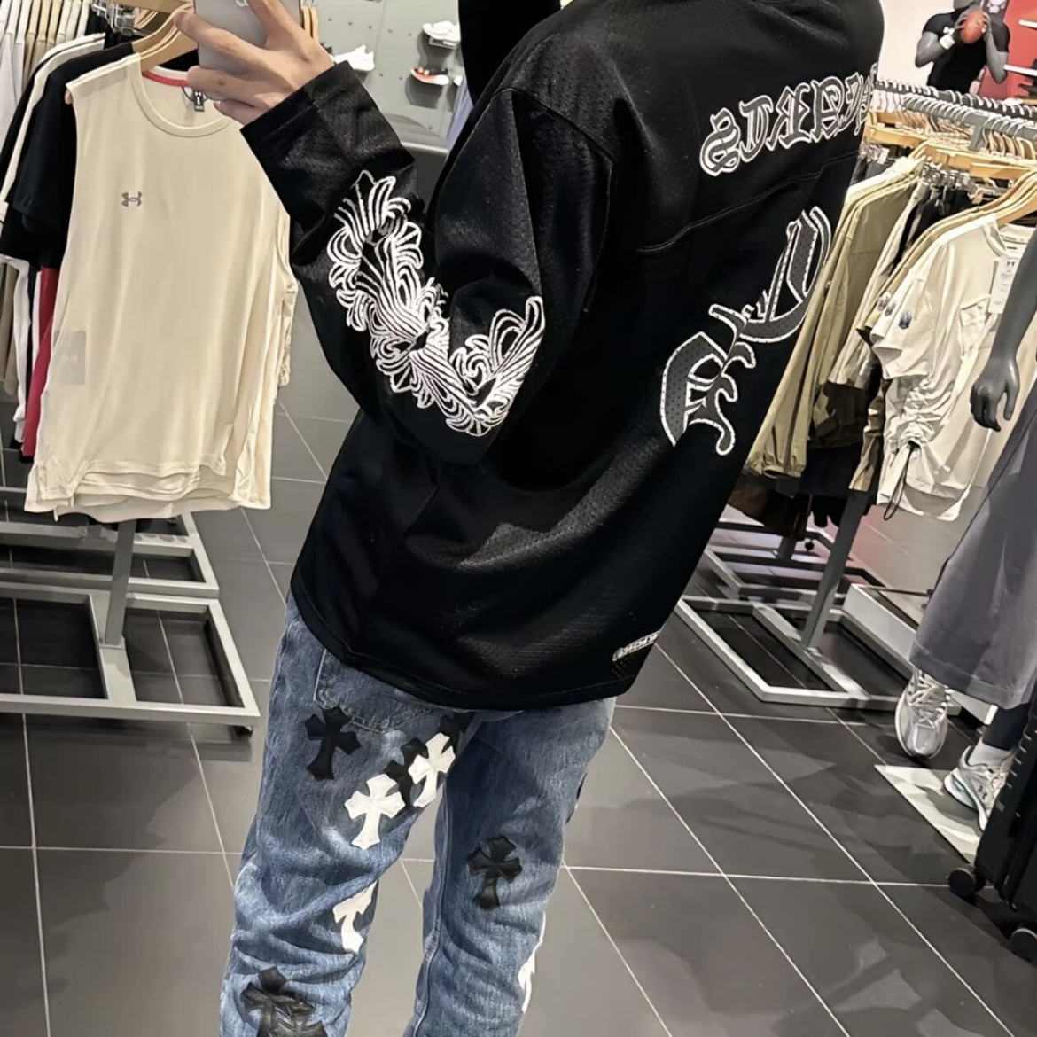 EM Sneakers Chrome Hearts Stadium Mesh L/S Long Sleeve Jersey Black review Marcus Lambert