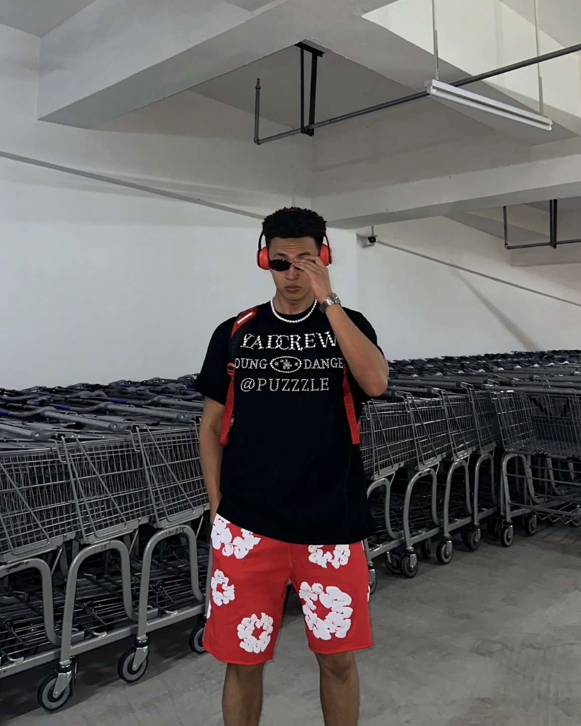 EM Sneakers Denim Tears The White Cotton Wreath Short Pant Sky Red review Frank Walker 00