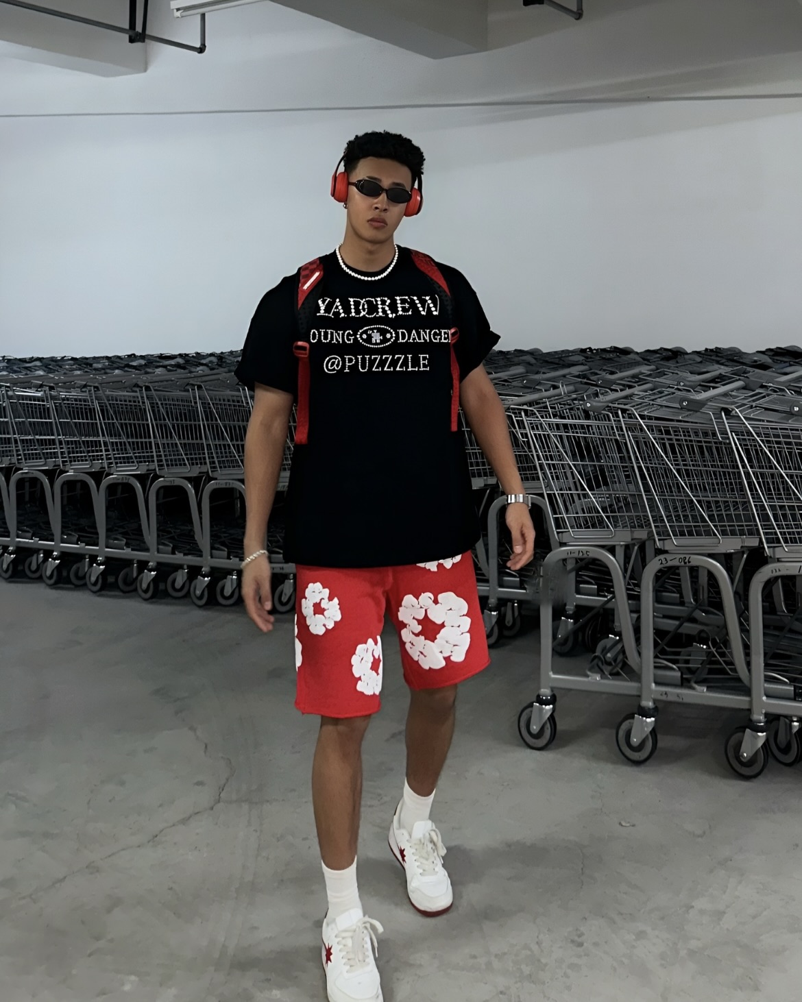 EM Sneakers Denim Tears The White Cotton Wreath Short Pant Sky Red review Frank Walker 01